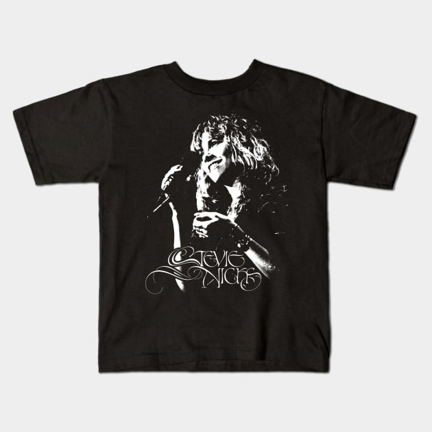 Stevie Nicks Vintage Rock Music Kids T-Shirt by Evergreen Daily